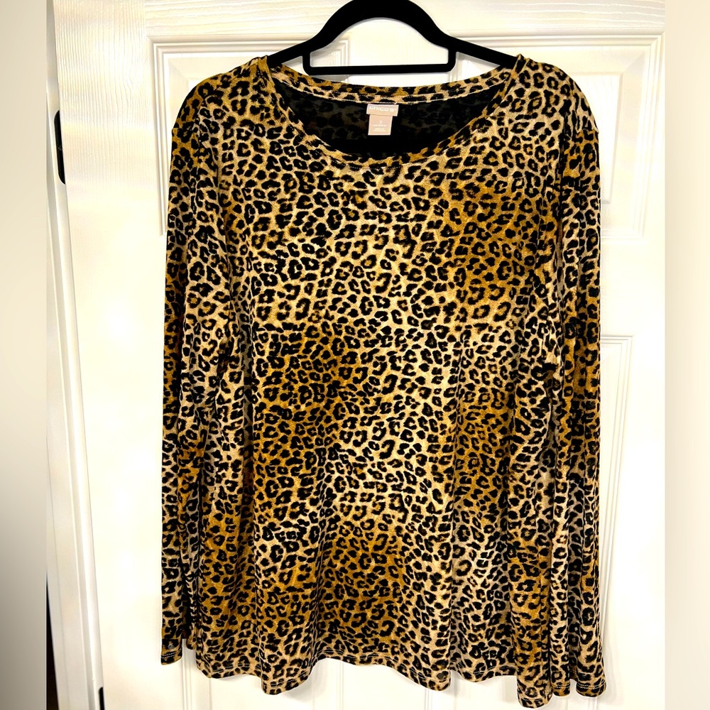 Chicos Leopard stretch blouse